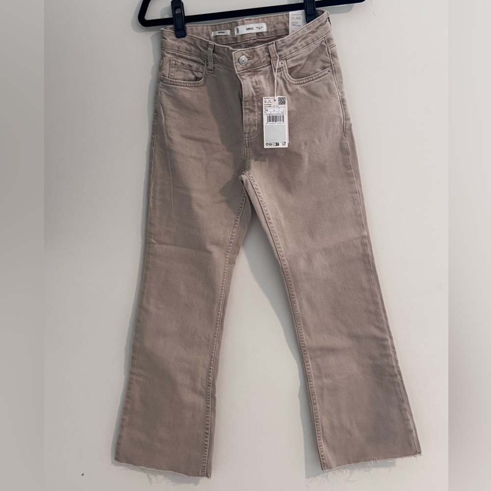Mango Beige Flare Jeans